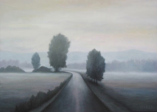 Sewell Barn in Fog